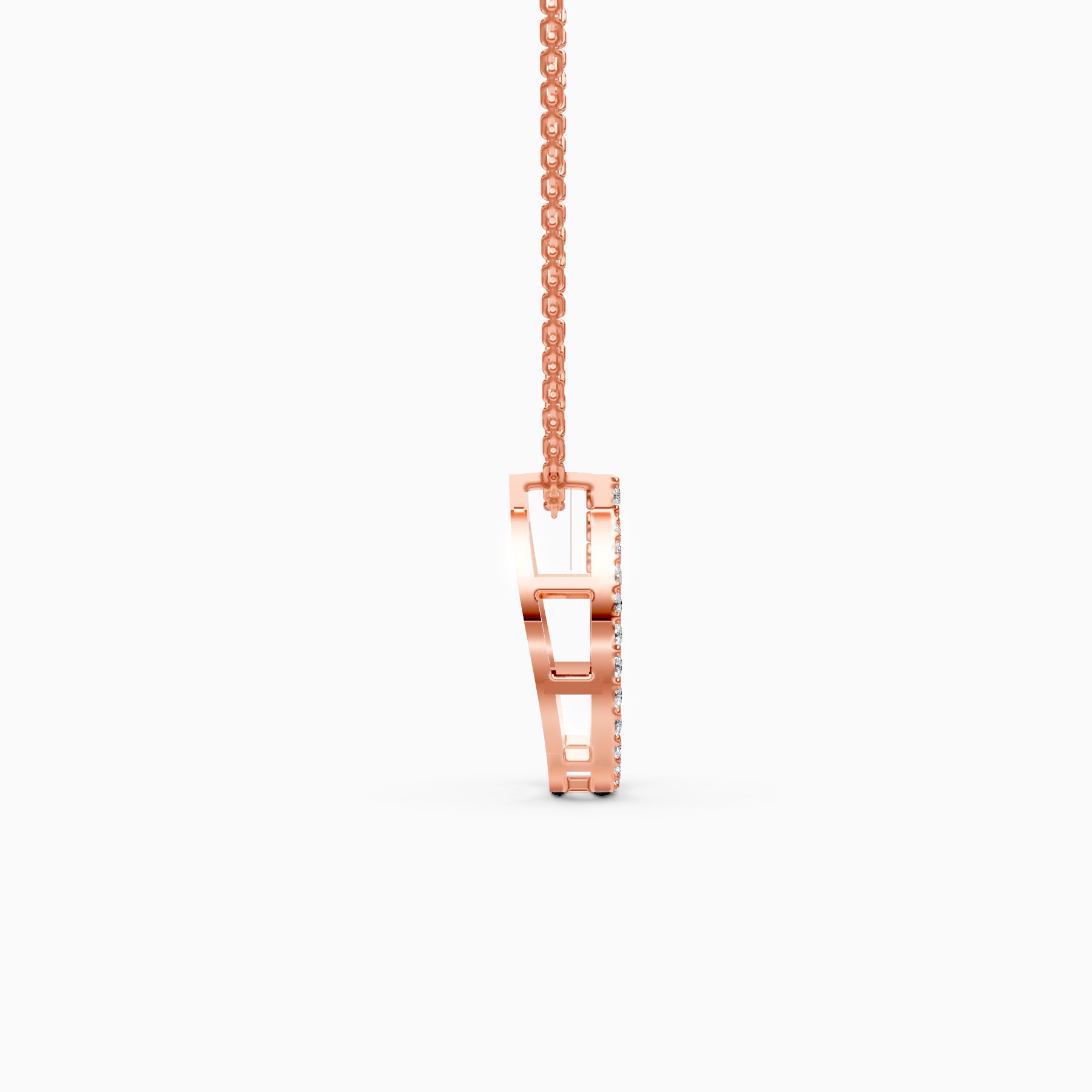 Stylish Circle Lab Grown Diamond Pendant